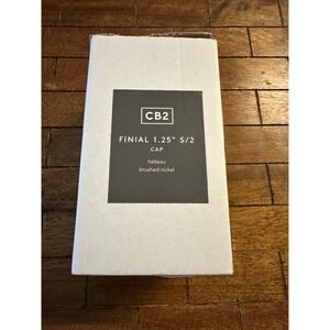 CB2 Finial 1.25" Brushed Nickel Curtain Rod End‎ Cap Set of 2 Home Decor